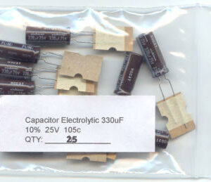 330uF Electrolytic Capacitors 25V (25 Capacitors Pack)